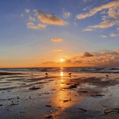 Brouwersdam-strand-zonsondergang